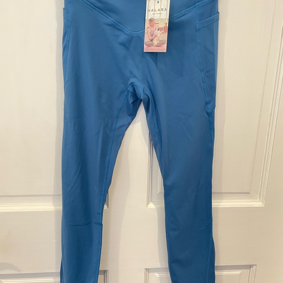HALARA Blue Leggings High Waist Stretchy - Picture 1 of 4